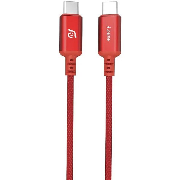Cabo USB-C para USB-C 240W 120cm - Cabo Adam Elements CASA P120 Vermelho