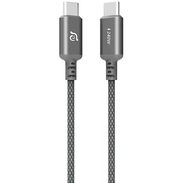 Cabo USB-C para USB-C 240W 120cm - Adam Elements CASA P120 - Cinza