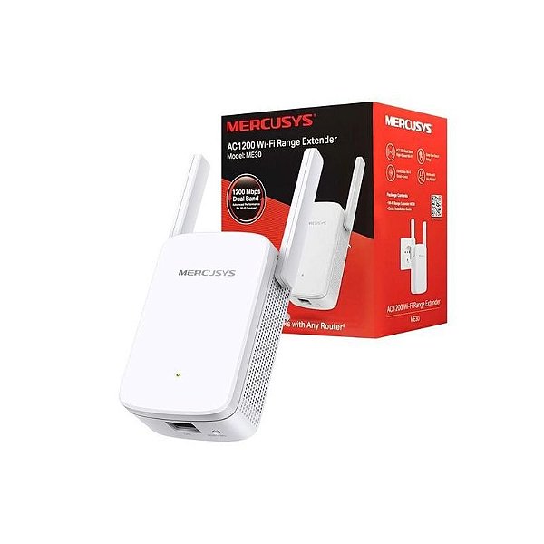 Repetidor de Sinal Wi-fi Mercusys ME30 AC1200 Dual Band. 10/100Mbps