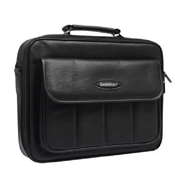 Mala Executiva Para Notebook De Couro Kp40 Preto - 17 Polegadas