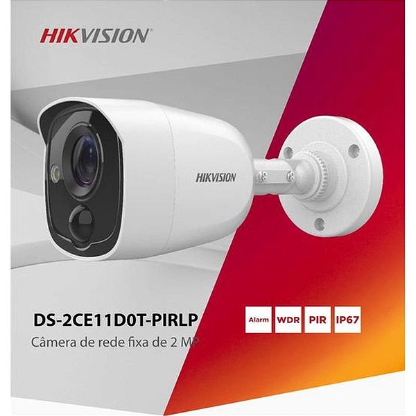 Câmera de Segurança Hikvision Bullet Mini 2MP - Modelo DS-2CE11D0T-PIRLP
