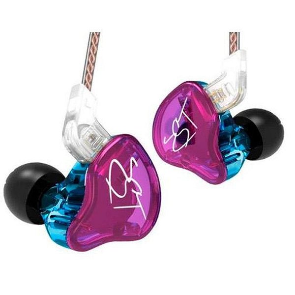Fone de Ouvido In-Ear KZ ZST com Microfone - Roxo