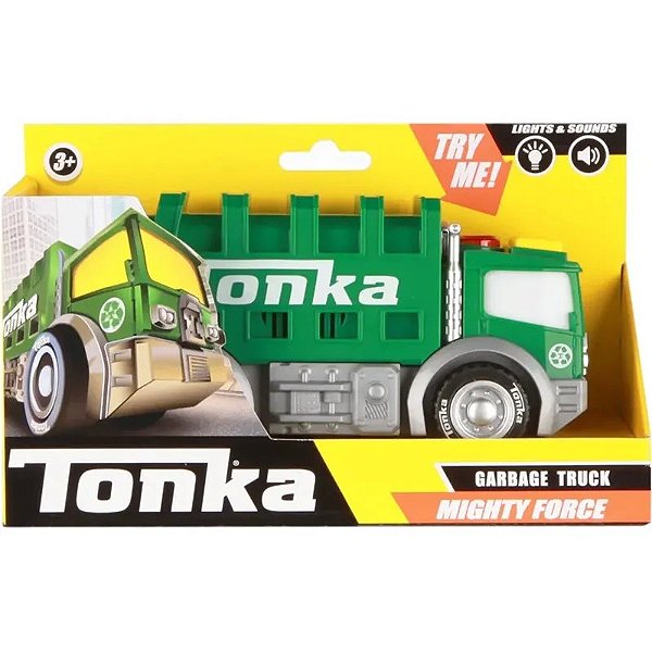 Caminhão De Lixo Tonka Mighty Force - Miniatura Para Brincadeiras E Coleção