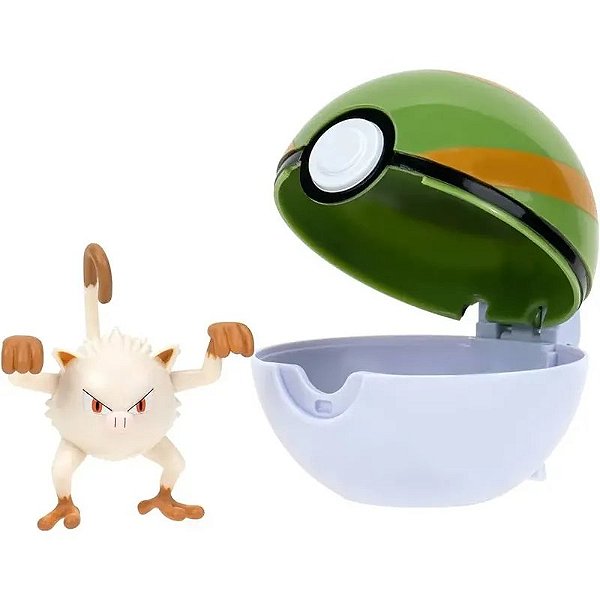 Mankey Clip 'N' Go com Pokébola - Jazwares PKW3136