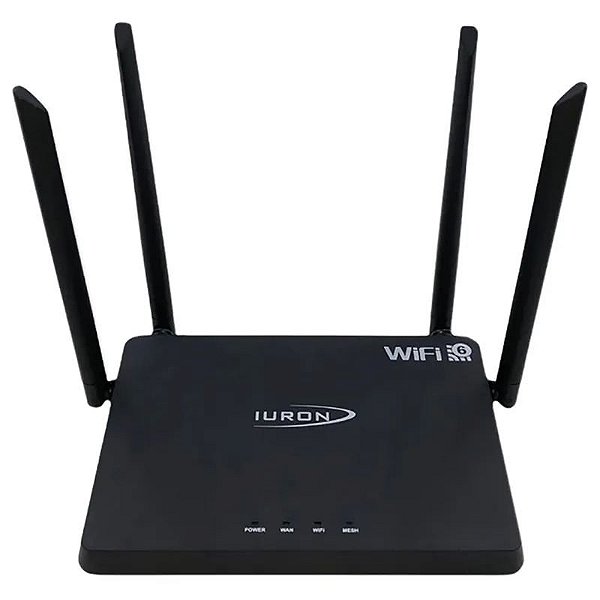 Iuron 1800 Mbps Roteador Wi-Fi 6 Dual-Band Sem Fio - Preto