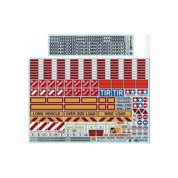 Conjunto de Adesivos para Caminhão Tamiya 1/14 Modelo 56534