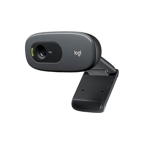 Câmera Web Logitech C270 Usb 3Mp - Cinza/Preta