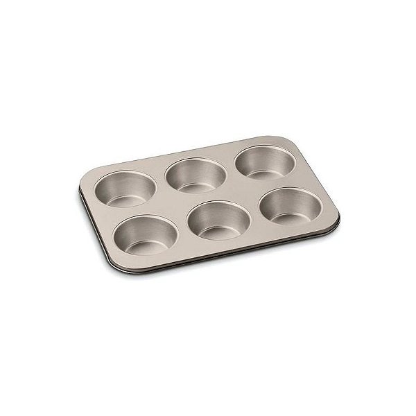 Forma Antiaderente Para 6 Cupcakes Cuisinart Amb-6Jmpbz - Cor Bronce