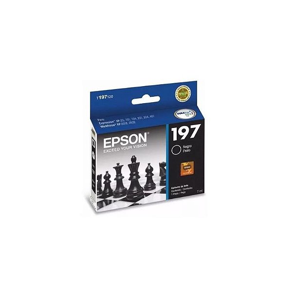 Cartucho De Tinta Epson T197120 Preto 8Ml Xp-20/101/104