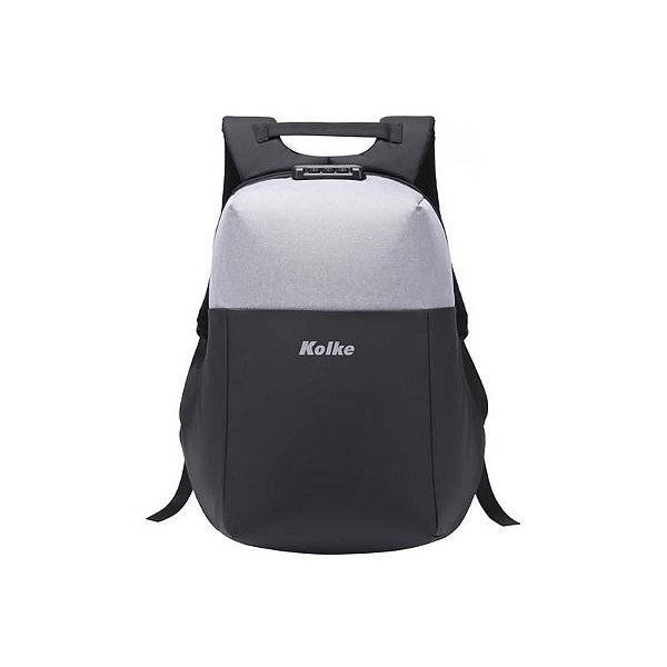 Mochila Anti-Roubo Kolke Kvm-532 Preta/Cinza