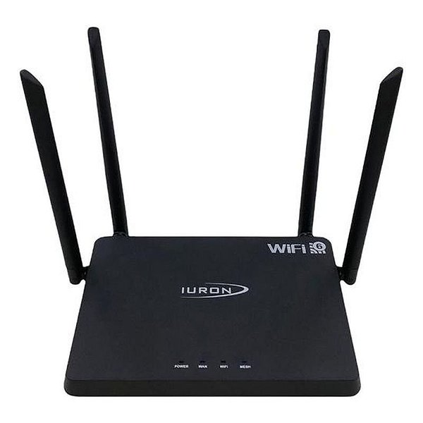 Roteador Wireless Iuron IURON-1800 - 1800Mbps - Dual-Band - 4 Antenas Preto
