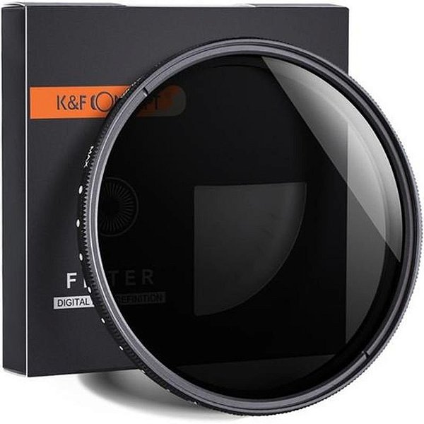 Filtro Variável K&F Nd2-400 52Mm Para Controle De Exposição Em Fotografias