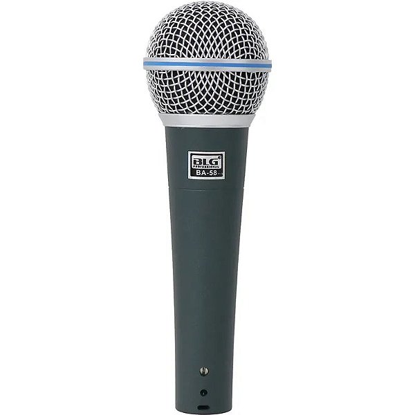 Microfone Profissional com Fio BLG BA-58 para Voz e Instrumentos Musicais