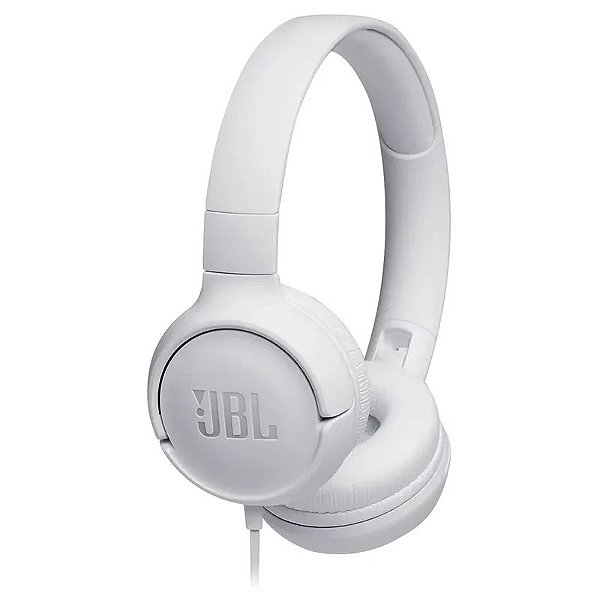 Fones de Ouvido JBL Tune 500 - Som Profundo e Design Elegante - Branco