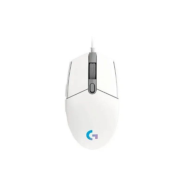 Mouse Gamer Logitech G203 com Fio - Branco 910-005794