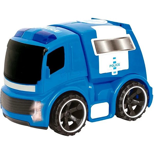 Caminhão Policial Friction Carrinho Doce Bambino - Modelo 1809