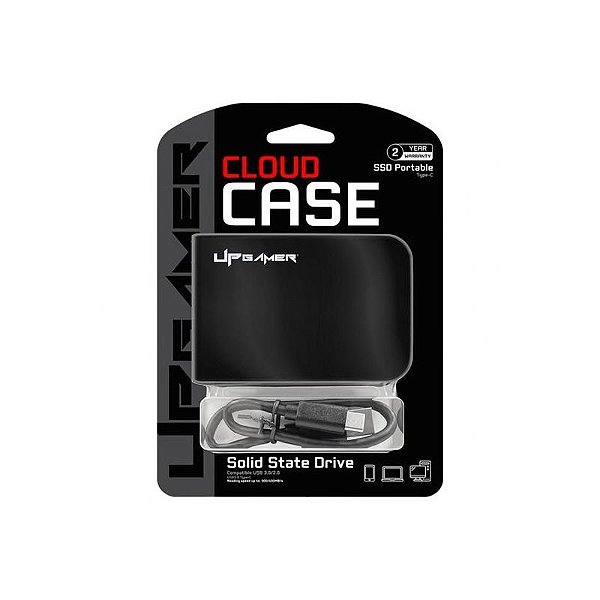 SSD Externo Gamer Cloud Case, 256GB, USB-C 3.0/2.0, Velocidade até 400MB/s