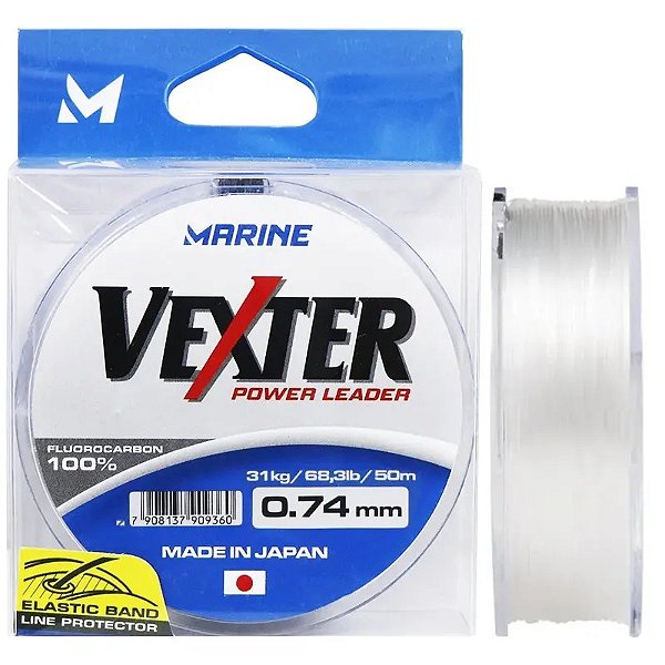 Linha Monofilamento Vexter Power 0.74mm 68.3lb - 50m para Pesca Marinha de Alto Desempenho