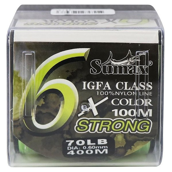 Linha Monofilamento Sumax SD-928 Amarelo 0,60mm 70lb 400m - Alta Resistência 6X
