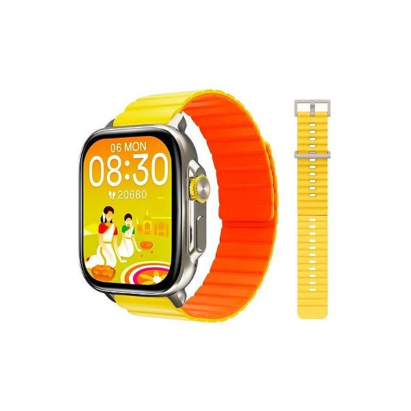 Relógio Inteligente Udfine Gear com Assistente Alexa - Amarelo