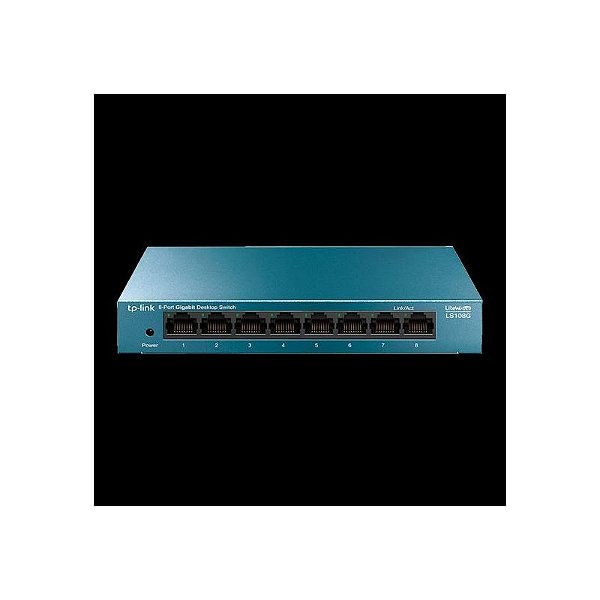 Switch Hub TP-Link LS108G 8 Portas Gigabit 1000MBPS - Azul