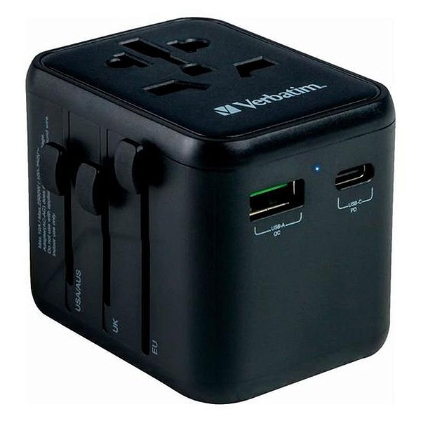 Adaptador Universal Verbatim UTA-01 USB-C/USB-A 12W - Preto