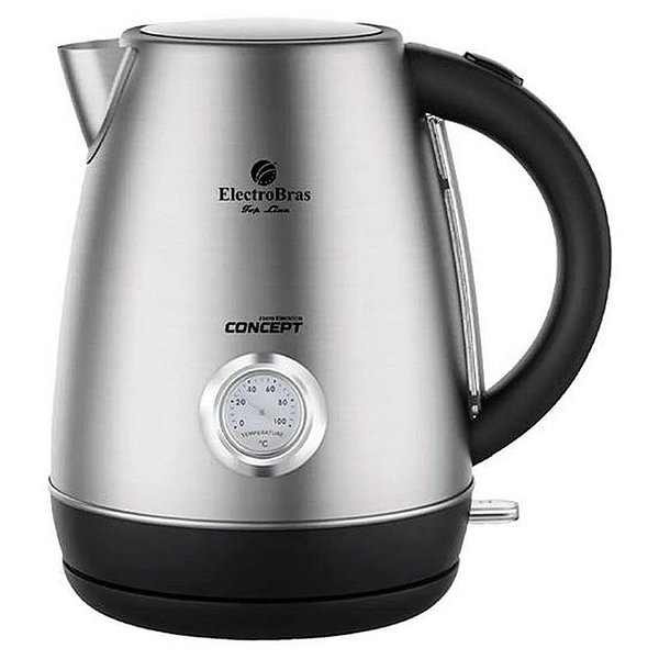Jarra Elétrica Concept EBJE-05 - 1,7L, 2200W, 220V - Prata e Preto