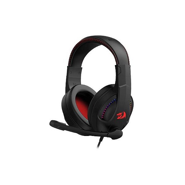 Headset Gamer Redragon Cronus H211 RGB P2 3.5MM - Preto e Vermelho