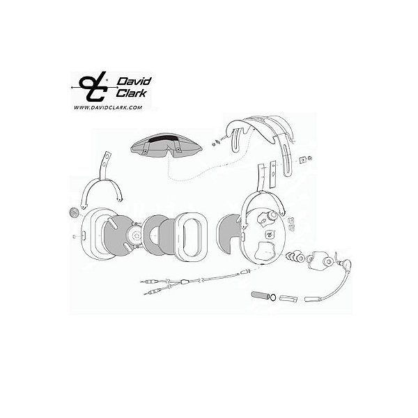 Kit de Peças para Boom Anexo David Clark 12840G 19