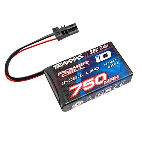 Bateria Lipo Traxxas 7.4V 750mAh 20C 2-Células para Veículos RC