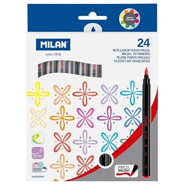 Jogo de Pincéis para Colorir Milan 0612624 (24 Cores)