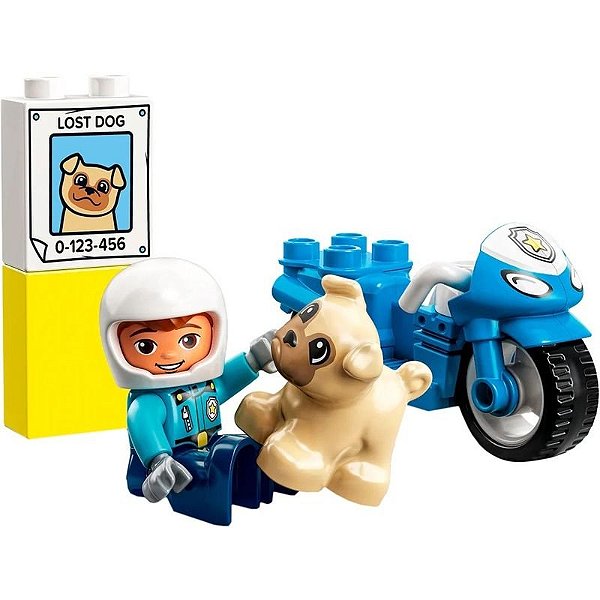 Lego Duplo 10967 5Pcs Police Motorcycle
