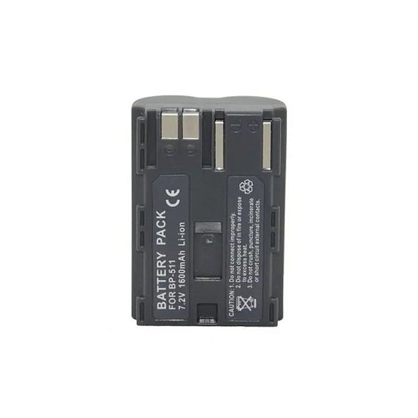 Bateria De Alta Capacidade Bp511 1600Mah Para Câmera Canon