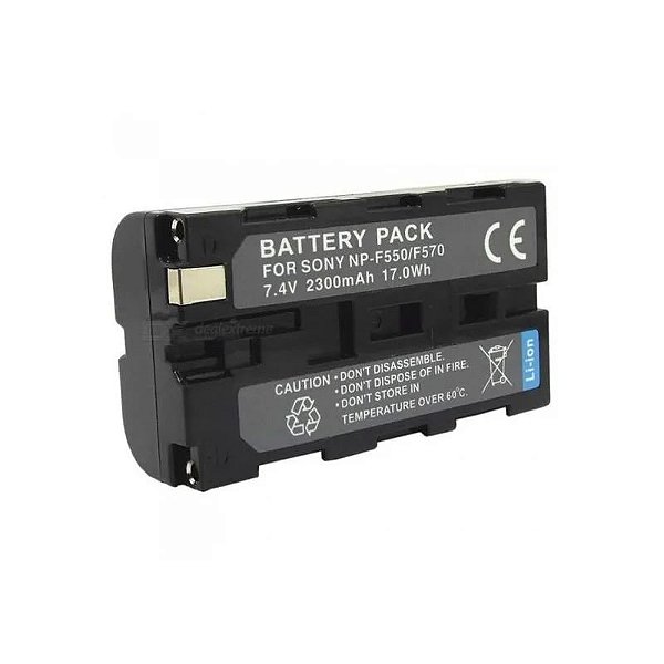 Bateria de Íon de Lítio NP-F550/F570 Pro Sony - Recarregável e Durável