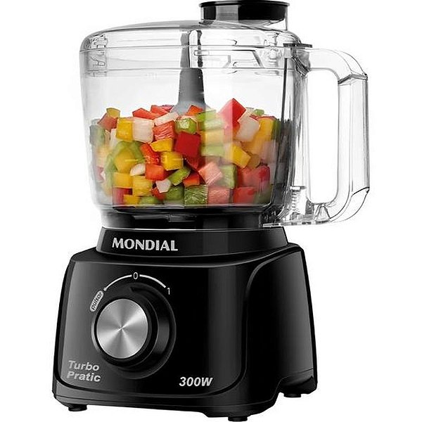 Processador de Alimentos Mondial Turbo Pratic MP-16-B 300W 110V - Preto
