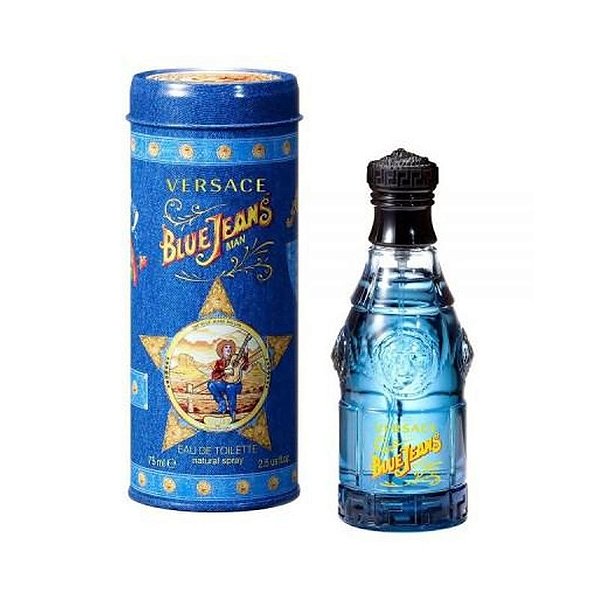 Perfume Masculino Versace Blue Jeans Eau de Toilette 75ML - Elegância e Estilo Atemporal