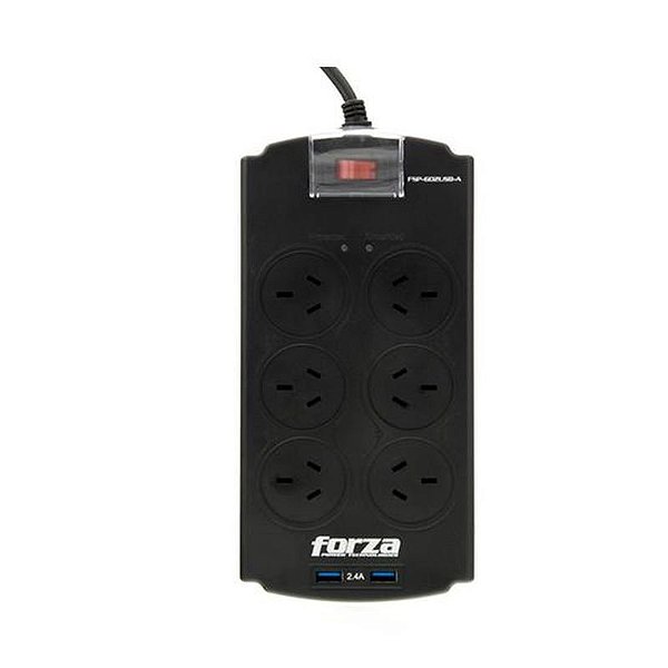 Filtro de Linha Forza FSP-602USB-A - 6 Tomadas - Plug Argentino - USB Integrado