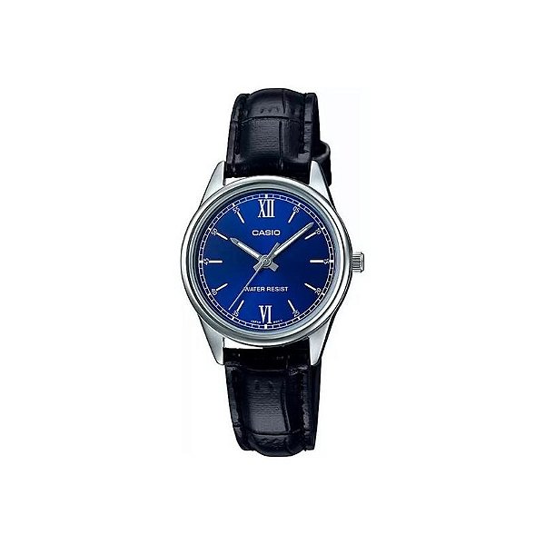 Relógio Casio Feminino LTP-V005L-2BUDF - Preto com Pulseira de Couro