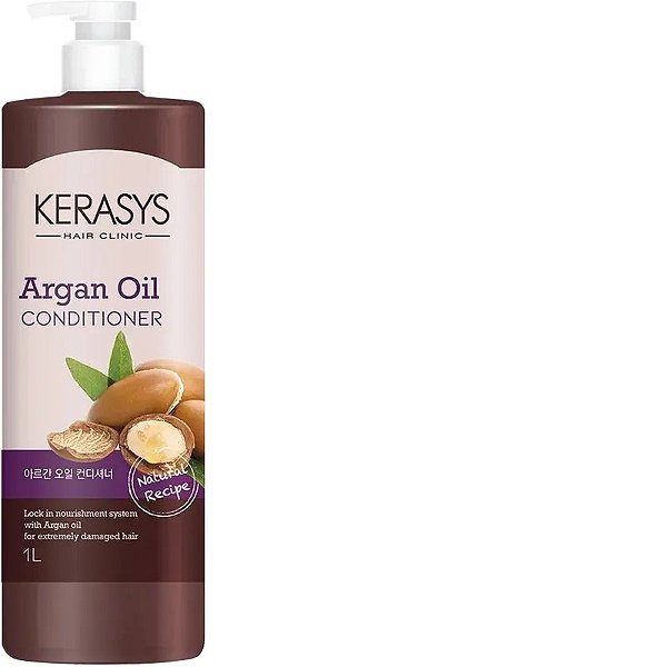 Condicionador Kerasys Hair Clinic Com Óleo De Argan - 1L Para Cabelos Saudáveis