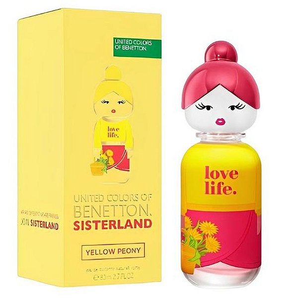 Perfume Feminino Benetton Sisterland Yellow Peony 80Ml - Elegância Floral