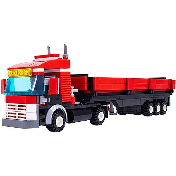 Caminhão Container de Construção Heavy Wange - 4970 com 323 Peças