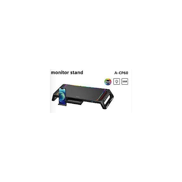 Suporte para Monitor Sate A-CP60ST com USB e Iluminação RGB Preto