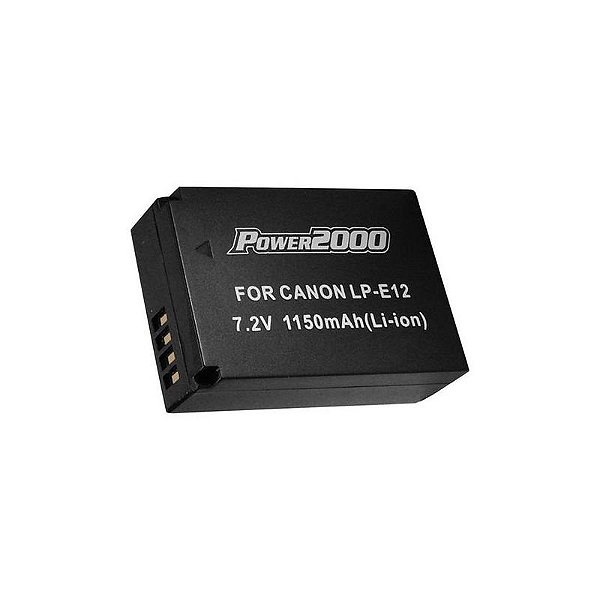 Bateria Recarregável POWER2000 ACD-409 LP-E12 1150mAh para Câmeras