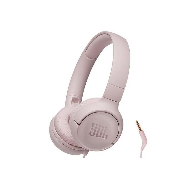 Fone de Ouvido JBL Tune T500 com Fio - Rosa | Som Pure Bass