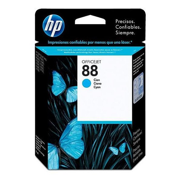 Cartucho De Tinta Hp 88 Cyan C9386Al 13Ml