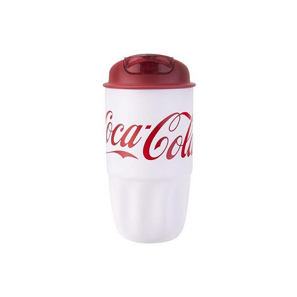 Copo Térmico Coca-Cola Nonoo 450ML Branco - Ideal para Bebidas Quentes e Frias