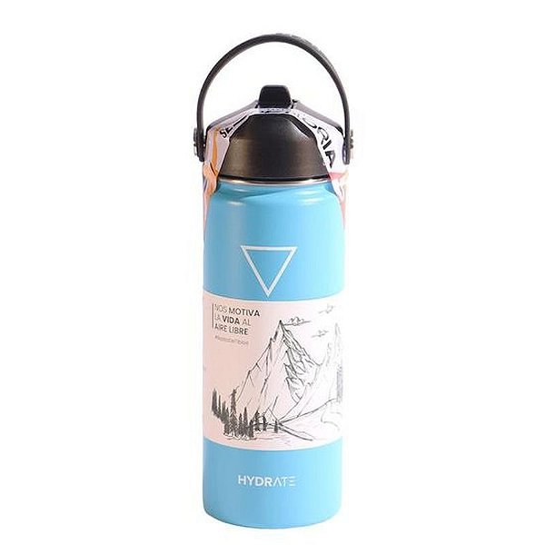 Garrafa Térmica Hidratante 530 ML Azul Pacífico