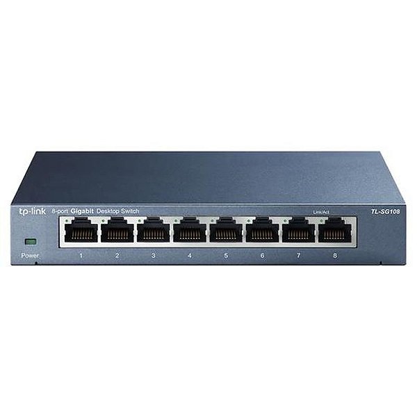 Switch TP-Link TL-SG108 - Hub Ethernet 8 Portas 10/100/1000Mbps