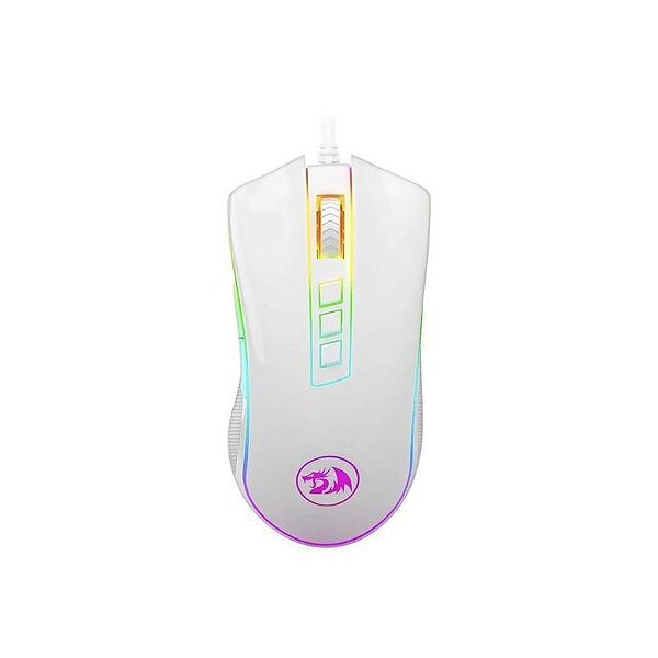 Mouse Gamer Branco Redragon M711W Cobra USB RGB