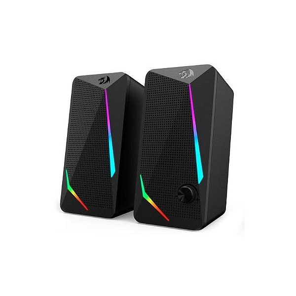 Caixa de Som Redragon Waltz GS510 RGB USB P2 - Preto com Efeitos de Luz